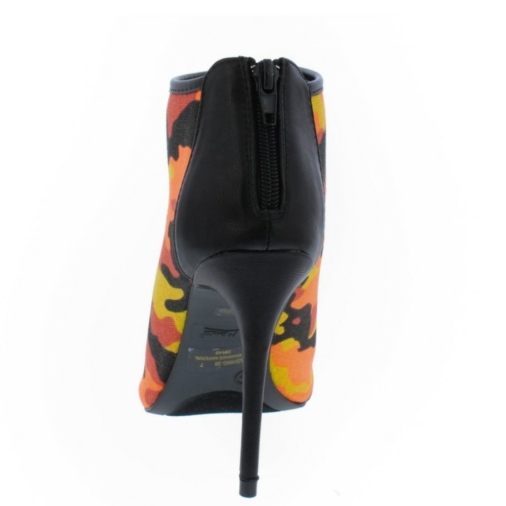 Orange Camo Ankle Bootie - Picture 3 of 4